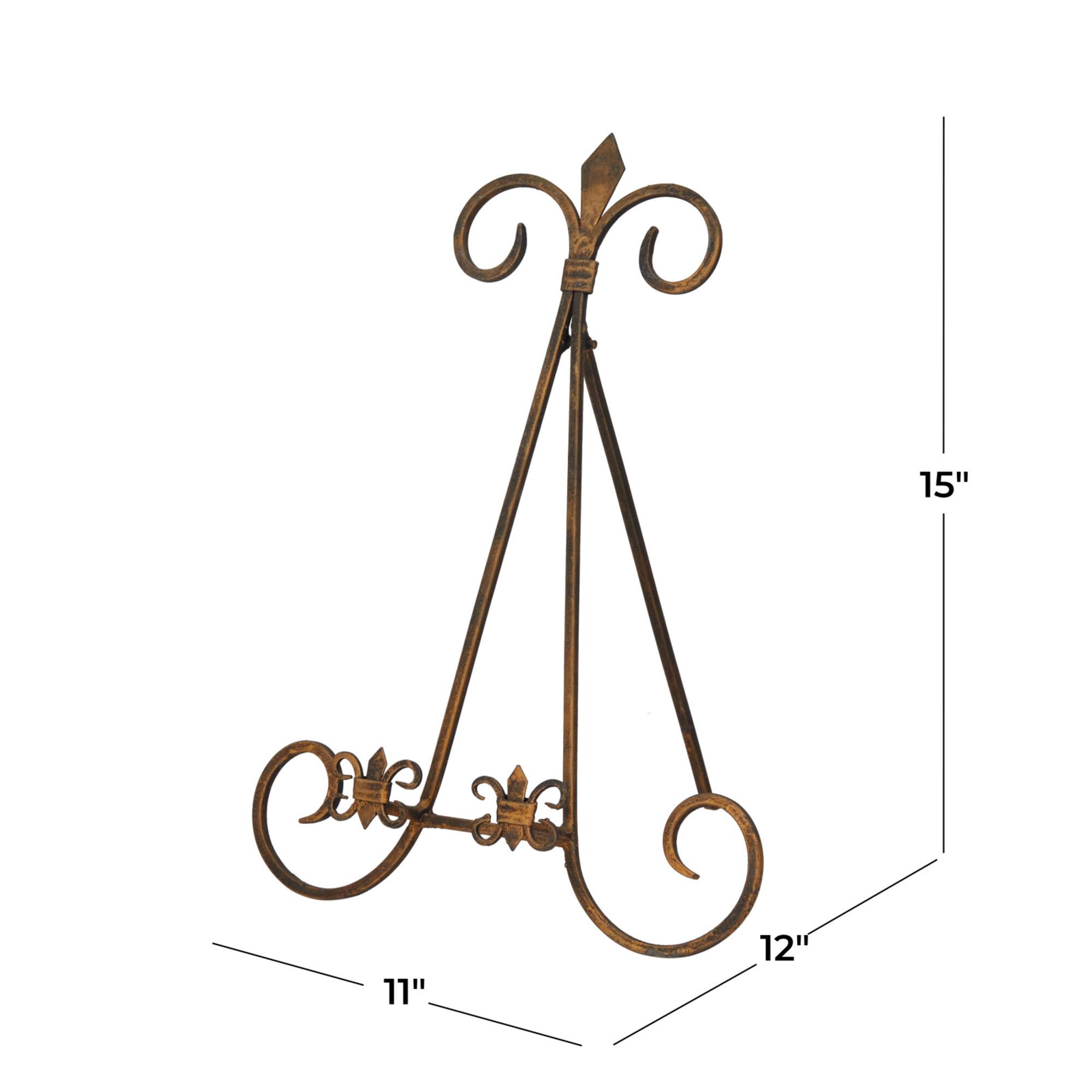 Gold Metal Traditional Easel, 12" x 11" x 15"